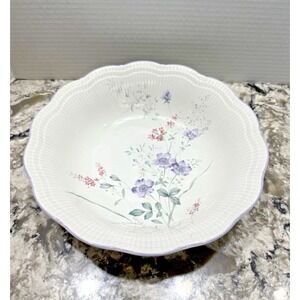 Mikasa China Allura Coco Bowl Plate 9 7/8 Inch Pastel Flowers DH901